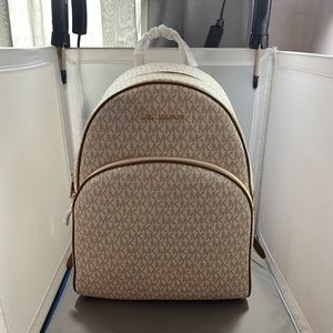 Michael Kors backpack medium, logo, Vanilla/cream Color, Abbey Bag